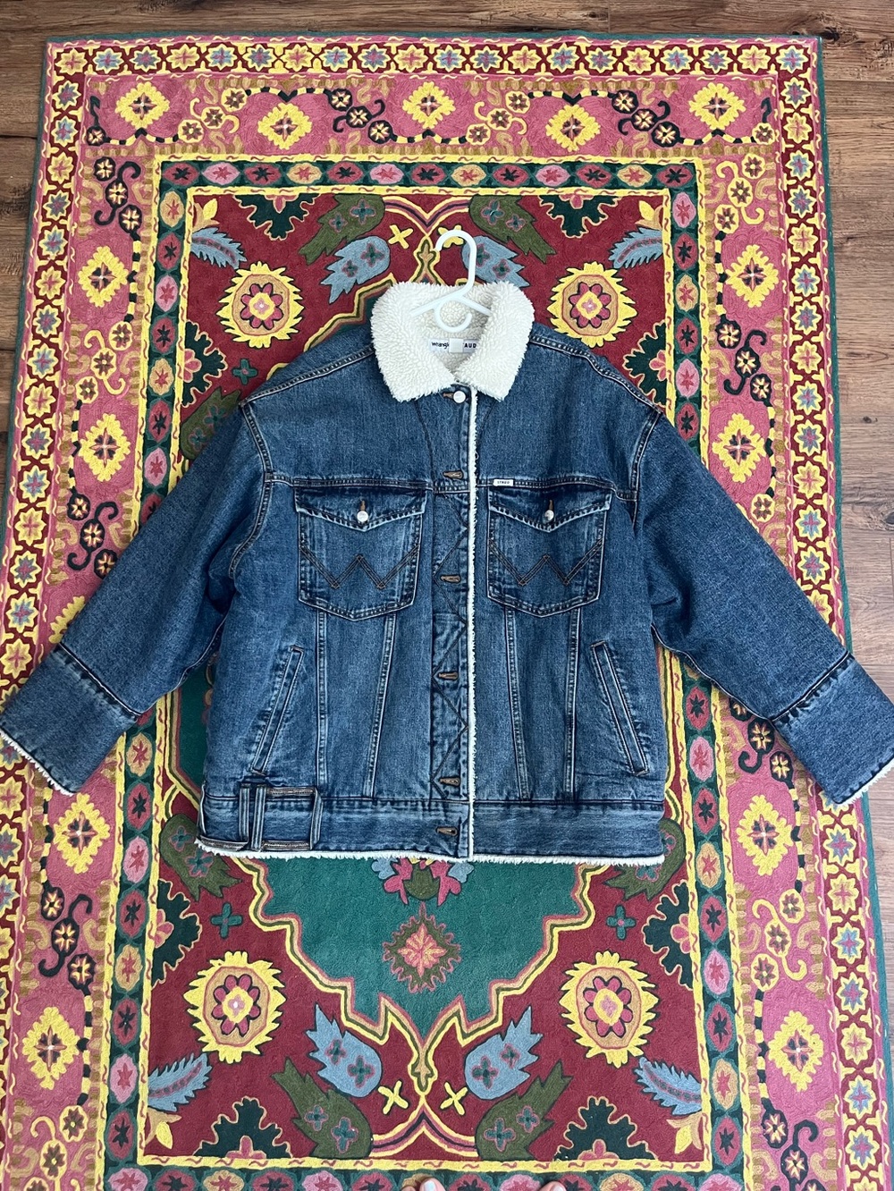 Staud Wrangler Denim Sherpa Jacket